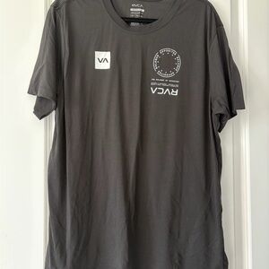 RVCA Black Short-Sleeve Graphic Logo Tee